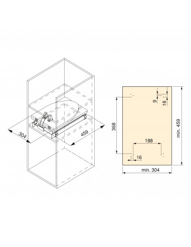 Planche à repasser pliable Iron 2 pour meuble Acier et Bois EMUCA 8089020