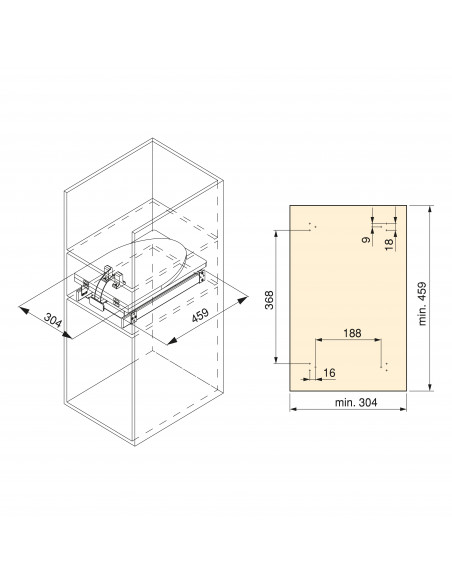 Planche à repasser pliable Iron 2 pour meuble Acier et Bois EMUCA 8089020