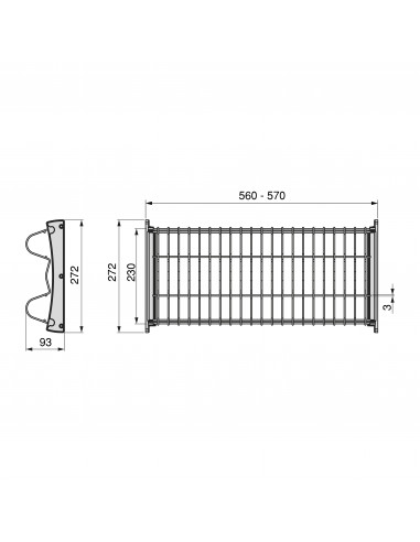 Égouttoir Suprastar pour module 600 Peint en aluminium Acier EMUCA 8256225