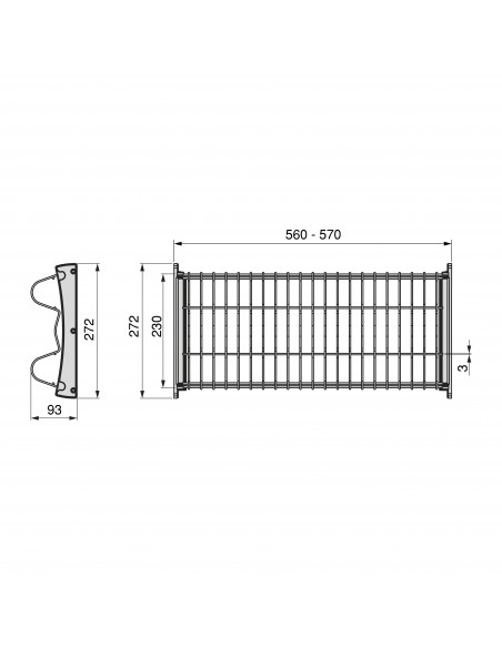 Égouttoir Suprastar pour module 600 Peint en aluminium Acier EMUCA 8256225