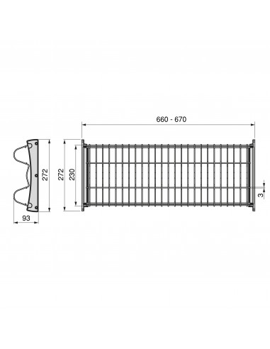 Égouttoir Suprastar pour module 700 Peint en aluminium Acier EMUCA 8256325