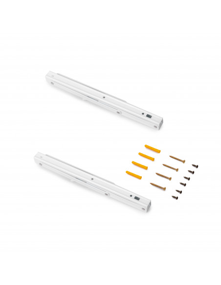 Jeu de Supports de pliage longueur 303mm Acier Peint en blanc EMUCA 7019012