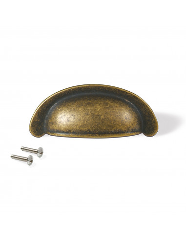 Lot de 20 poignées pour meubles Marrakech L77mm entraxe 64mm Zamak Bronze EMUCA 9160108