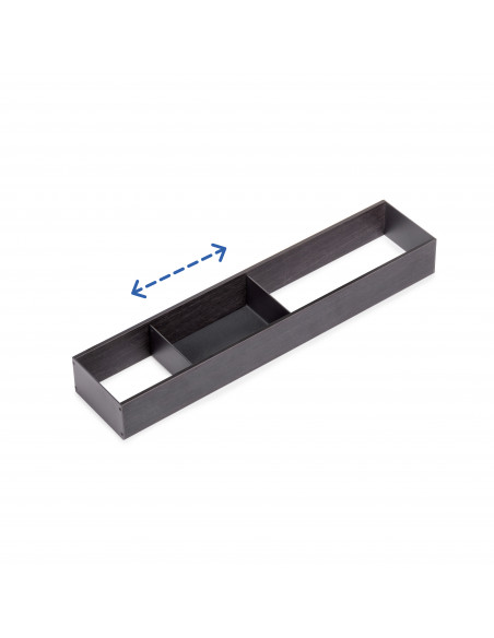 Organisateur Orderbox pour tiroir 100x470 nn Gris anthracite Acier et Bois EMUCA 3069035