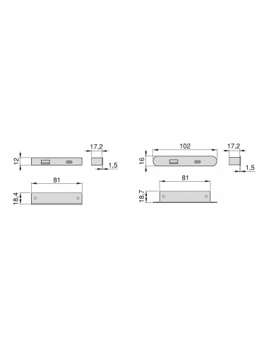Connecteur USB A+C Linky (81x12mm) 5V DC 2A (10W) Plastique noir Plastique EMUCA 5049417