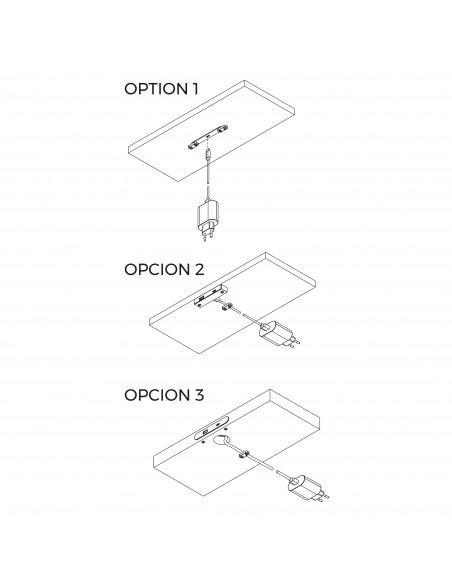 Connecteur USB A+C Linky (81x12mm) 5V DC 2A (10W) Plastique noir Plastique EMUCA 5049417