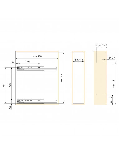 Porte-bouteilles latéral extractible SupraMax avec fermeture amortie 150 Chromé Acier EMUCA 8381011