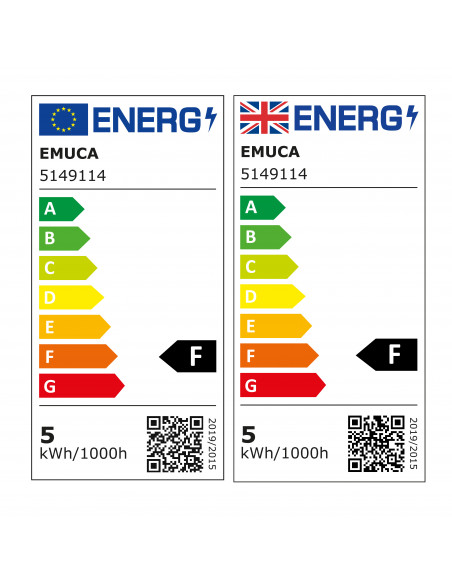 Spot LED pour miroir de salle de bain Virgo (AC 230V 50Hz) 6 W Peint en noir Plastique EMUCA 5149114