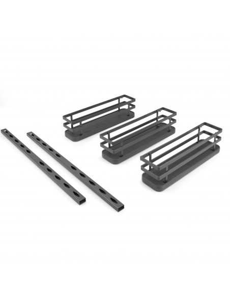 Kit de Titane de rangement des épices pour meuble de cuisine ou élément haut Acier Gris antracite EMUCA 8946435