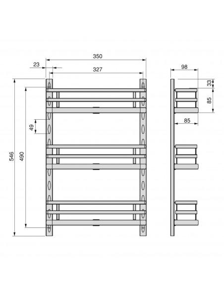 Kit de Titane de rangement des épices pour meuble de cuisine ou élément haut Acier Gris antracite EMUCA 8946435