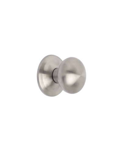 Bouton de porte d'entrée Modèle Bowler Ø70mm poignée pour porte d'entrée Acier inoxydable Nickel satiné EMUCA 9172865