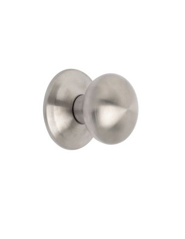Bouton de porte d'entrée Modèle Bowler Ø70mm poignée pour porte d'entrée Acier inoxydable Nickel satiné EMUCA 9172865