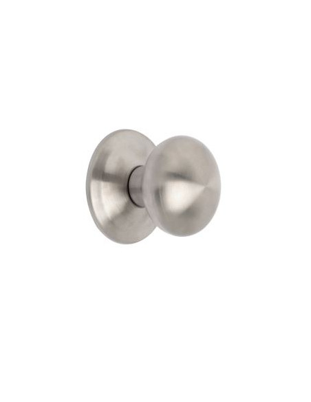 Bouton de porte d'entrée Modèle Bowler Ø70mm poignée pour porte d'entrée Acier inoxydable Nickel satiné EMUCA 9172865