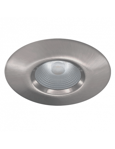 FOLK R Spot 7W alu brossé fixe 100% recouvrable CTC 2700/3000/4000K - 496 lm ASLED FOL6CHRCTC