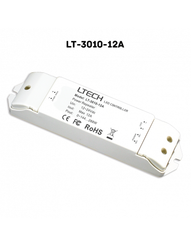 Amplificateur pour ruban monochrome Blanc - Tension 12V-24V ASLED LT-3010-10A