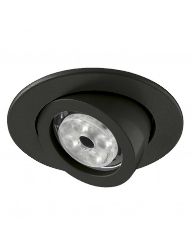 Plafonnier encastré tilt MINI LUNA Adjustable Round GX5.3 50W Noir NOVOLUX LIGHTING 741A-G23X1D-02