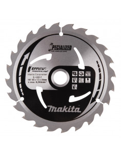 Lame Circulaire EFFICUT Bois et composite D.165mmx20mm 24 Dents MAKITA E-12217 2