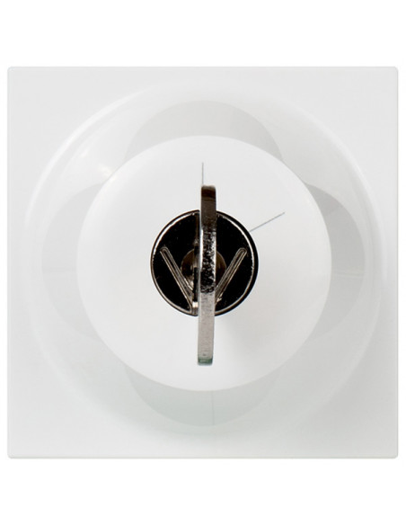 Interrupteur à clé RONIS n°601 Mosaic 2 modules avec 3 positions par inverseur 6A 250V blanc LEGRAND 077073