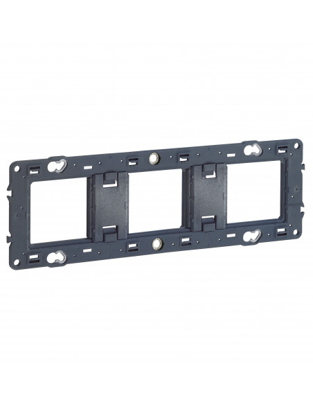 Support pour fixation à vis Batibox montage horizontal/vertical pour 3 postes 6/8 modules 80253