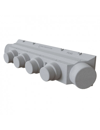 Plenum universel prêt-à-poser soufflage/reprise 4 sorties Ø 200-160 + 2 sorties Ø 250 mm. BAILLINDUSTRIE PL6S