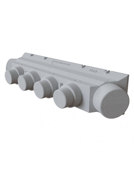 Plenum universel prêt-à-poser soufflage/reprise 4 sorties Ø 200-160 + 2 sorties Ø 250 mm. BAILLINDUSTRIE PL6S