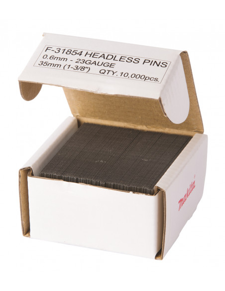 10000 Clous Finettes 23 Ga 35 mm pour cloueurs pneumatiques et à batterie  MAKITA F-31854