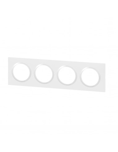 Plaque carrée dooxie 4 postes finition blanc LEGRAND 600804