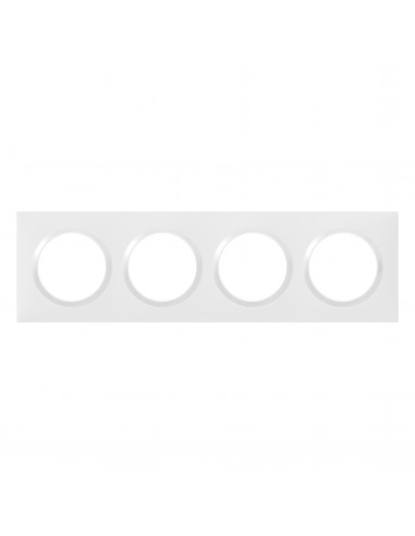 Plaque carrée dooxie 4 postes finition blanc LEGRAND 600804