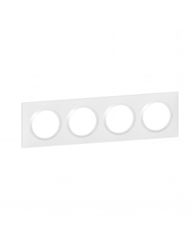Plaque carrée dooxie 4 postes finition blanc LEGRAND 600804