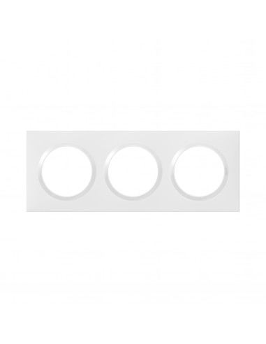 Plaque carrée Dooxie 3 postes finition blanc LEGRAND 600803