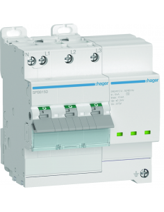 Parafoudre T2 3P+N auto-protégé 15KA voy HAGER SPB815D
