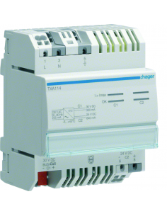 Alimentation Bus 1x30V TBTS + 1x24V HAGER TXA114