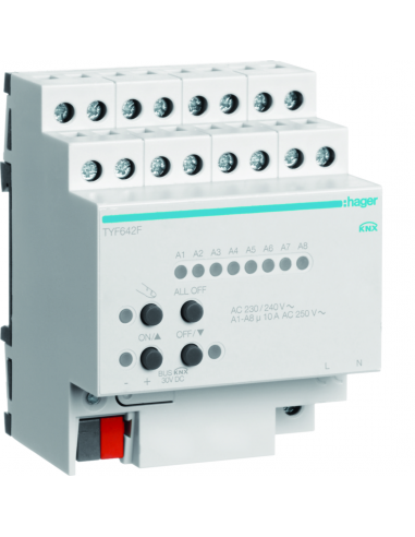 Module 2 sorties ventilo-convecteur 10A NO HAGER TYF642F