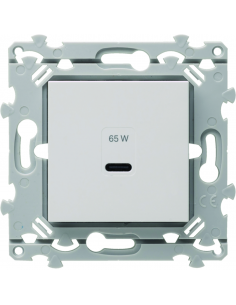 Chargeur USB-C 65W pure HAGER WE115