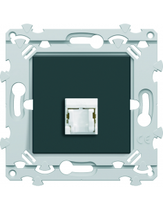 Prise RJ45 Essensya Catégorie 6 UTP simple Anthracite HAGER WE225A