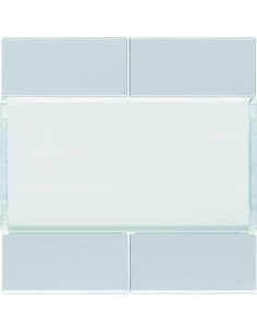 Enjoliveur 4 boutons poussoirs KNX gallery titane HAGER WXE304T 2