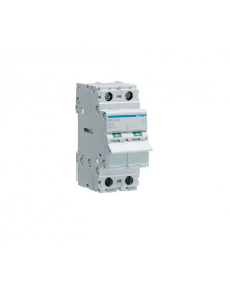 INTERRUPTEUR SECTIONNEUR 2 POLES 63A HAGER SBN263