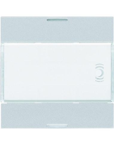 Enjoliveur 2 boutons poussoirs KNX gallery LED titane HAGER WXE312T