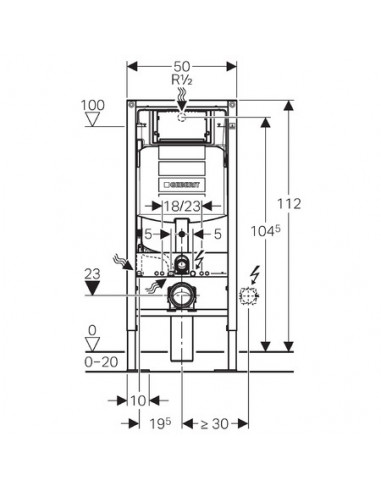 BATI DUOFIX AUTOPORTANT EN APPLIQUE GEBERIT 111.333.00.5