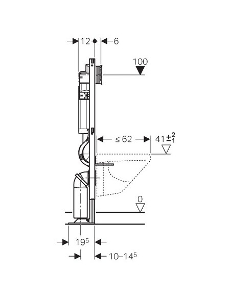 BATI DUOFIX AUTOPORTANT EN APPLIQUE GEBERIT 111.333.00.5