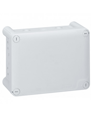 Boîte de dérivation rectangulaire pour presse-étoupe Plexo dimensions 155x110x74mm gris RAL7035 LEGRAND 092044
