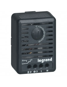 Thermostat de 5°C à 60°C avec contact à ouverture ou fermeture pour coffret ou armoire fixation sur rail LEGRAND 034847 2