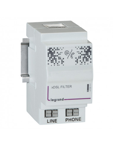 Filtre maître pour accès téléphone et internet dans coffret multimédia Optimum 2 modules LEGRAND 413011