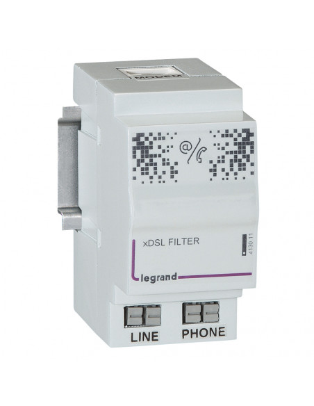 Filtre maître pour accès téléphone et internet dans coffret multimédia Optimum 2 modules LEGRAND 413011