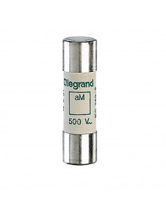 Cartouche industrielle cylindrique type aM 14x51mm sans percuteur 25A LEGRAND 014025