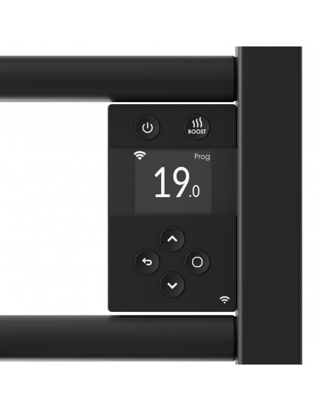 RADIATEUR SÈCHE-SERVIETTES CONNECTÉ RIVA 5 AVEC SOUFFLERIE 1750W NOIR CARBONE THERMOR 471640