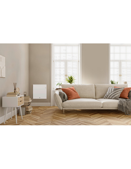RADIATEUR CONNECTÉ GAIN DE PLACE INGÉNIO 4 HORIZONTAL 2000W BLANC MAT THERMOR 479326