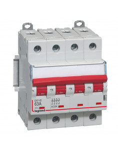 Interrupteur-sectionneur DX3-IS à déclenchement 4 Pôles 400V 63A 4 modules LEGRAND 406544