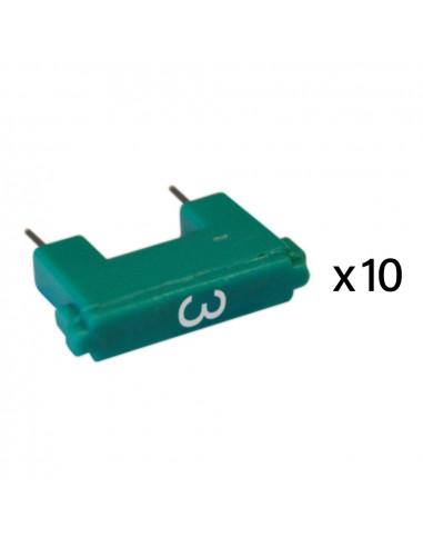 Jeu de 10 cavaliers de configuration pour système BUS avec marquage 3 BTICINO 3501/3