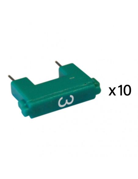 Jeu de 10 cavaliers de configuration pour système BUS avec marquage 3 BTICINO 3501/3